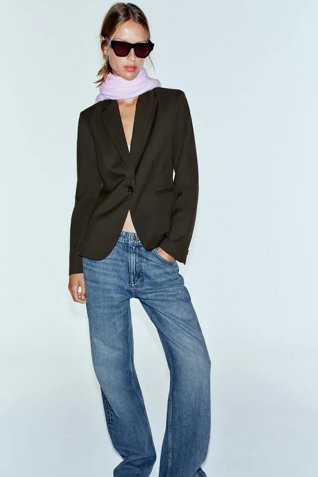 TAILORED BLAZER WITH SHOULDER PADS