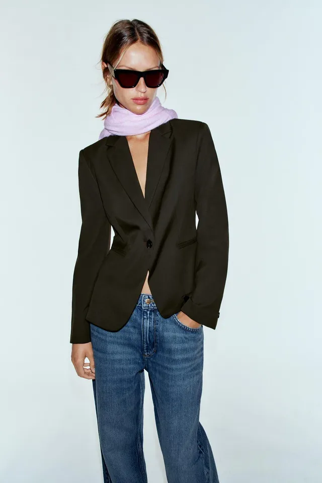 TAILORED BLAZER WITH SHOULDER PADS – image 2