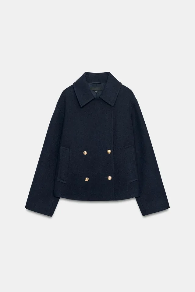 SHORT DOUBLE-BREASTED COAT – image 6