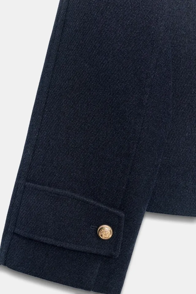 SHORT DOUBLE-BREASTED COAT – image 8