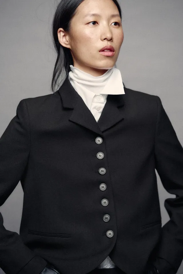 ZW COLLECTION STRAIGHT BUTTONED BLAZER – image 2