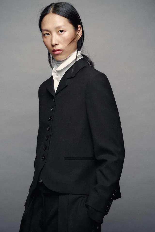 ZW COLLECTION STRAIGHT BUTTONED BLAZER – image 3