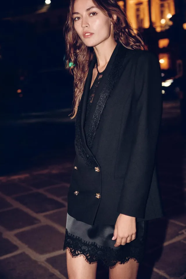 LACE DOUBLE-BREASTED BLAZER – image 2