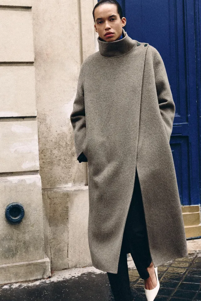 ZW COLLECTION LONG WOOL BLEND COAT