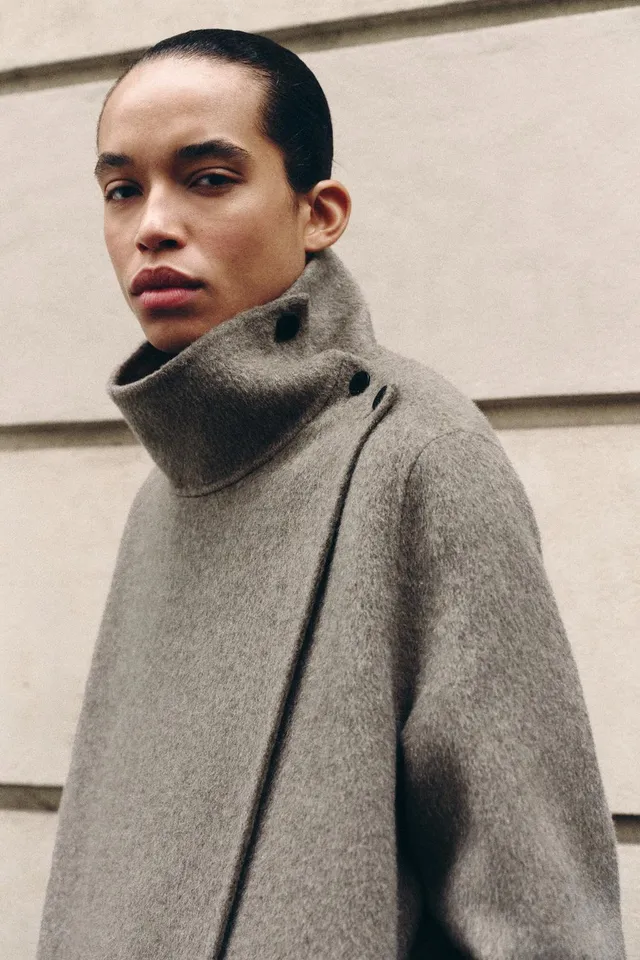 ZW COLLECTION LONG WOOL BLEND COAT – image 2