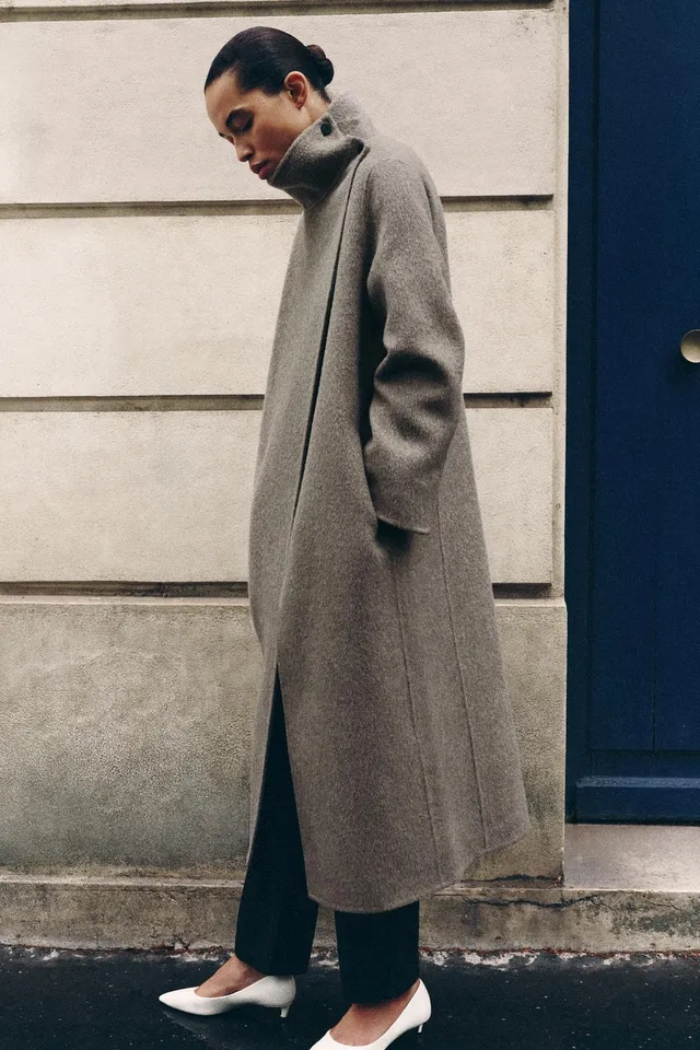 ZW COLLECTION LONG WOOL BLEND COAT – image 3