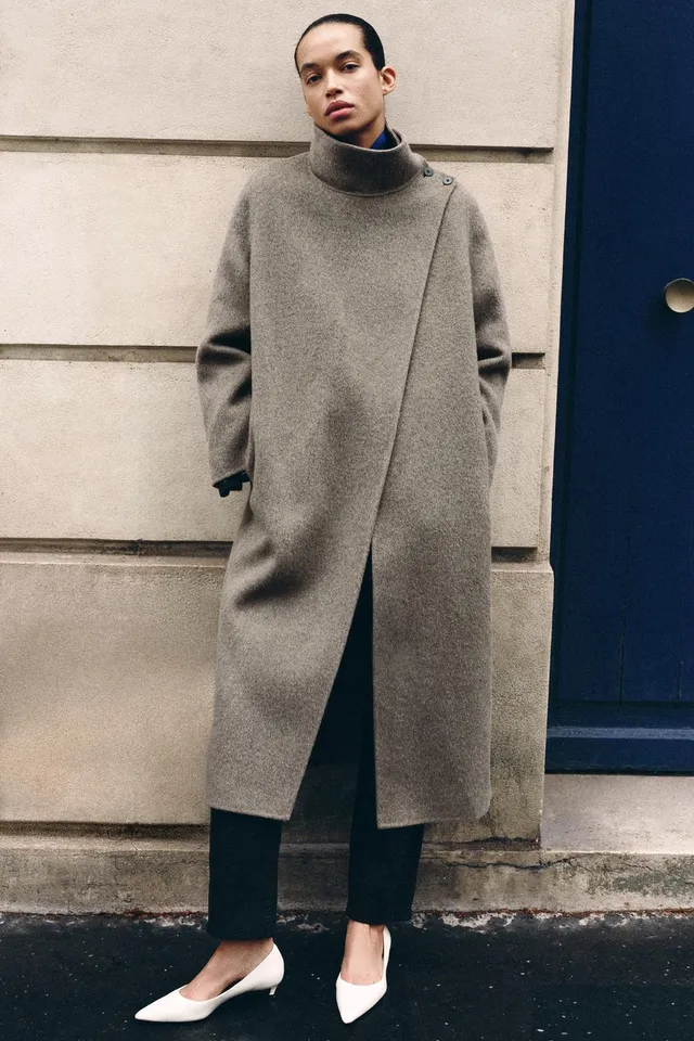 ZW COLLECTION LONG WOOL BLEND COAT – image 5