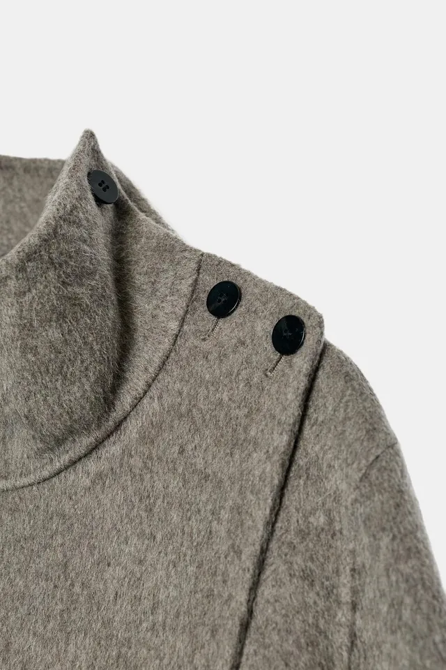 ZW COLLECTION LONG WOOL BLEND COAT – image 8