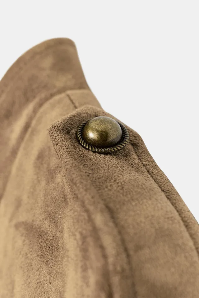 FAUX SUEDE JACKET WITH FROG FASTENING – image 11