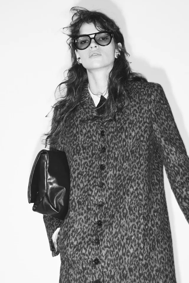 ZW COLLECTION LONG ANIMAL PRINT COAT