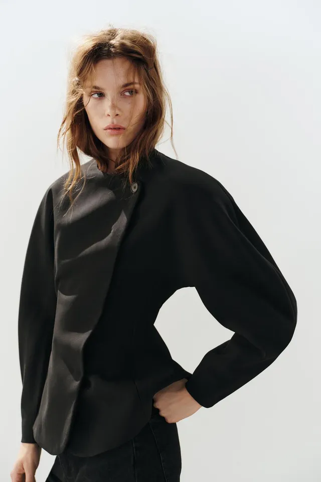 VOLUMINOUS DOUBLE-BREASTED BLAZER – image 4