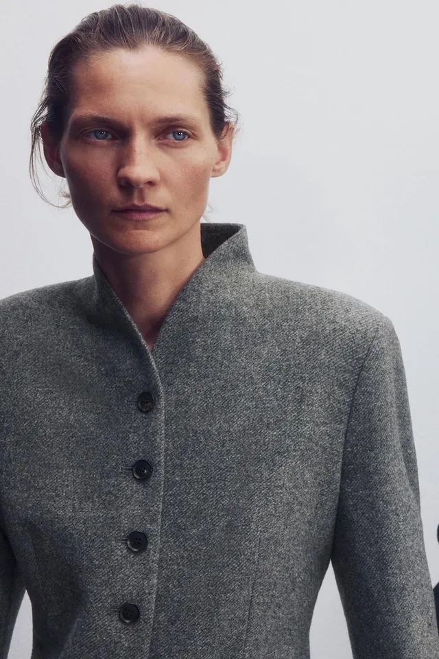 ZW COLLECTION WOOL BUTTON COAT – image 2