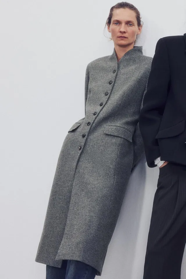 ZW COLLECTION WOOL BUTTON COAT – image 4