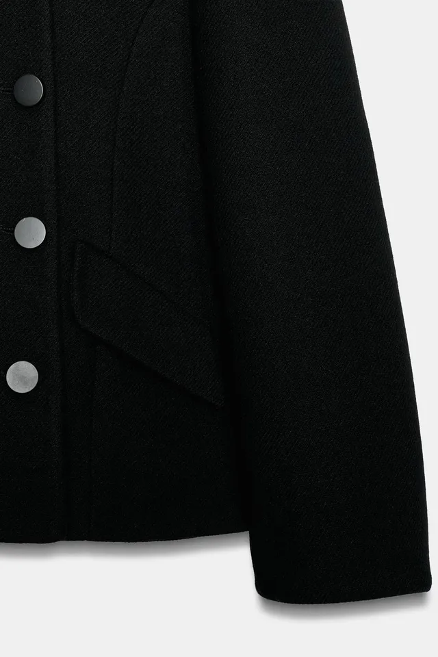 ZW COLLECTION SHORT WOOL BLEND COAT – image 8