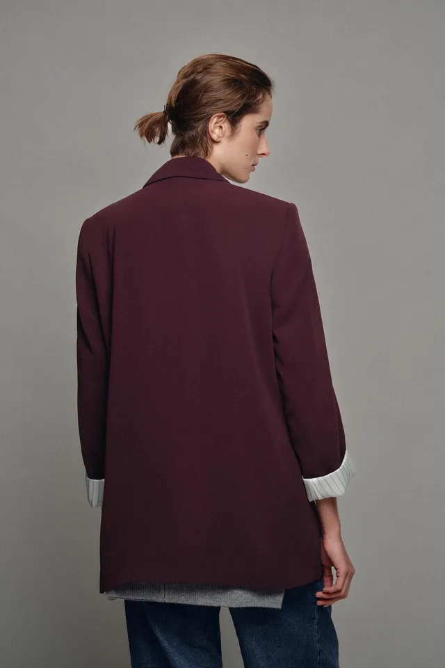 BLAZER WITH SHOULDER PADS AND PRINTED CUFFS – image 5