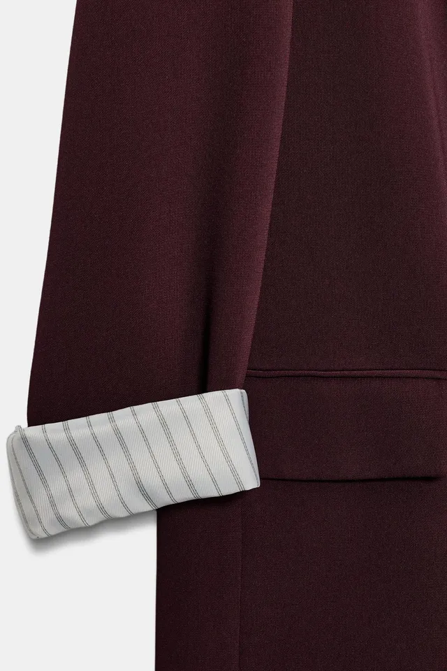 BLAZER WITH SHOULDER PADS AND PRINTED CUFFS – image 9
