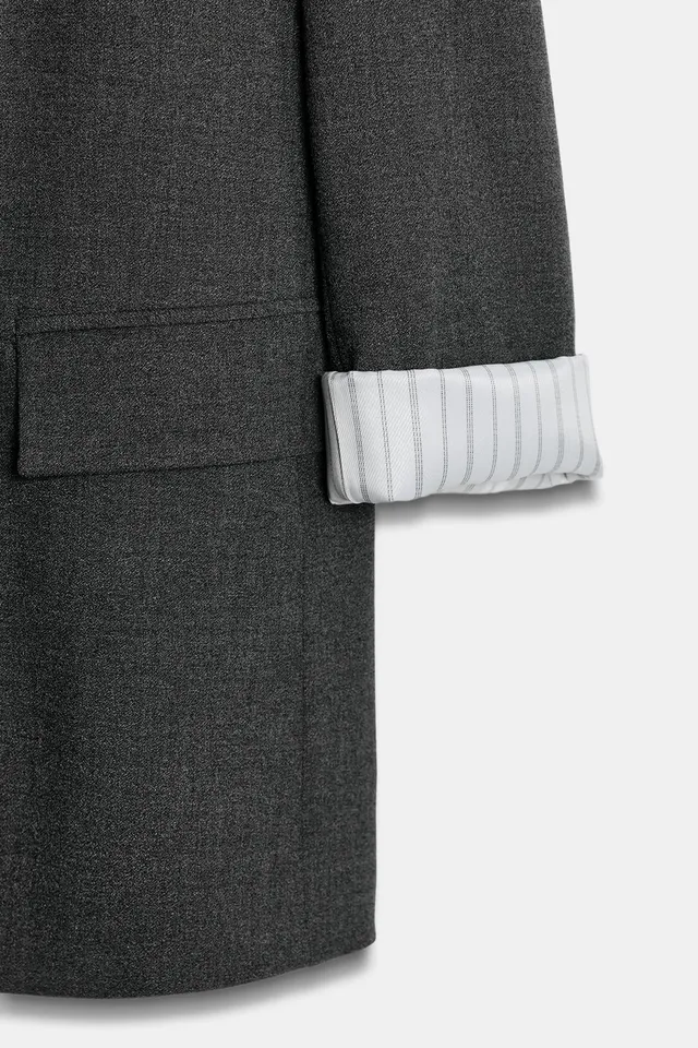 BLAZER WITH SHOULDER PADS AND PRINTED CUFFS – image 8