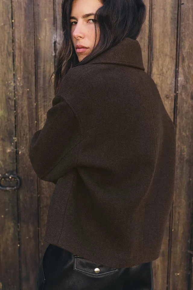 SOFT SHORT DOUBLE-BREASTED COAT – image 6