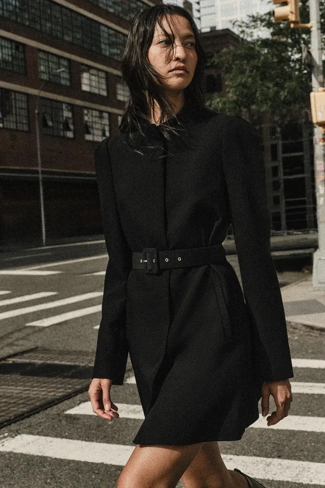 LONG BLAZER WITH BELT – image 2