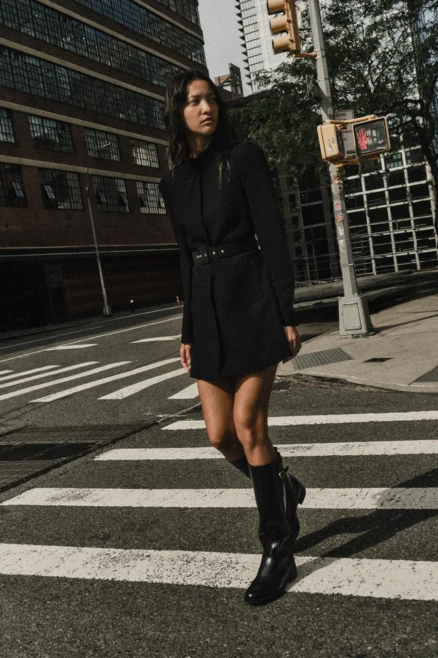 LONG BLAZER WITH BELT – image 3