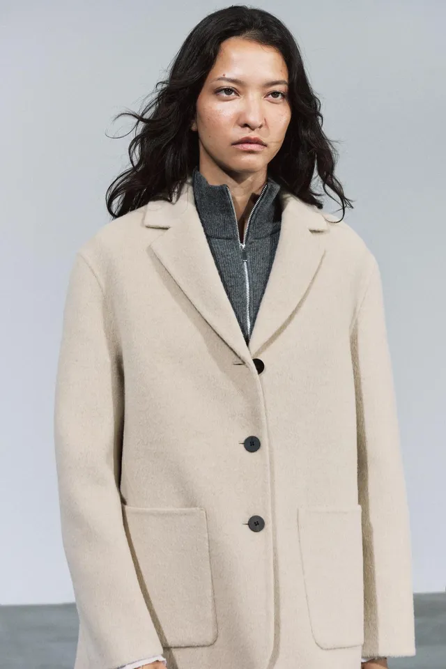 ZW COLLECTION SHORT WOOL BLEND COAT – image 2