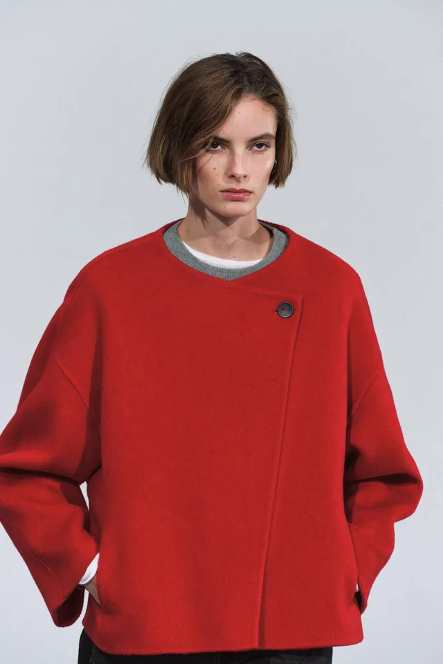 ZW COLLECTION SHORT WOOL BLEND COAT – image 2