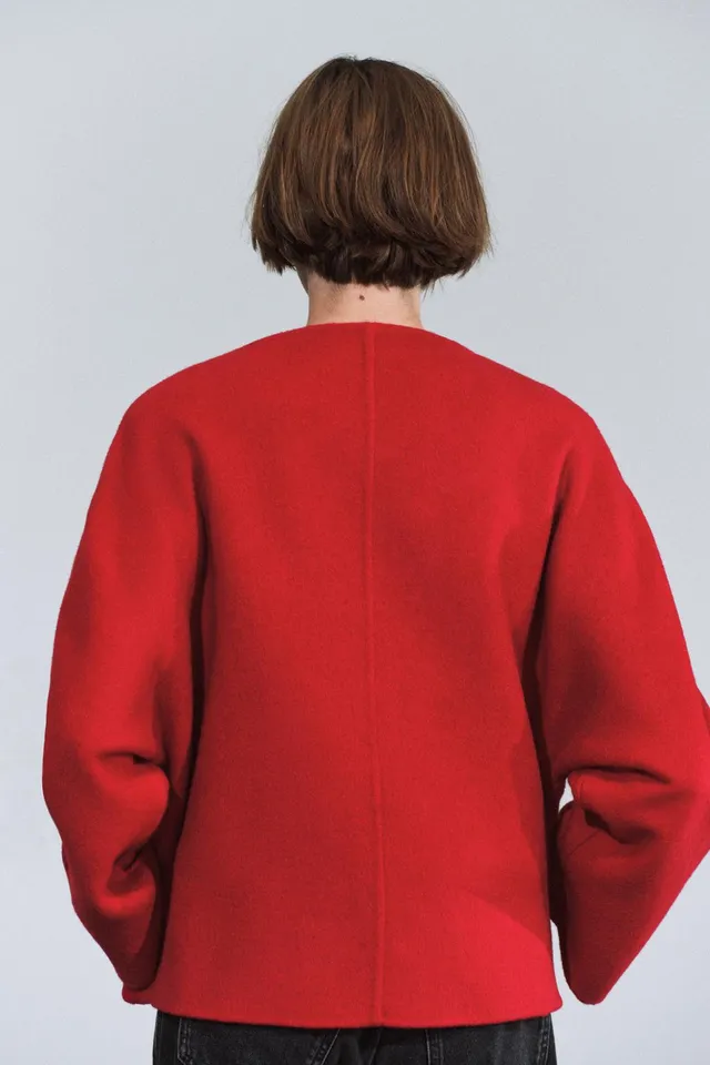ZW COLLECTION SHORT WOOL BLEND COAT – image 3
