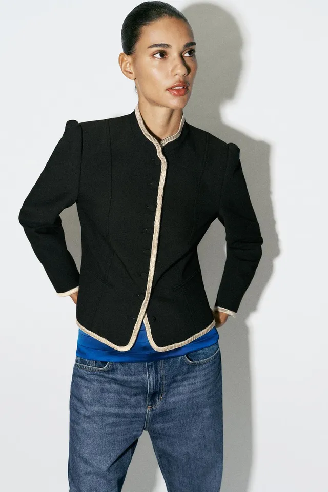 BLAZER WITH CONTRAST TRIMS – image 2