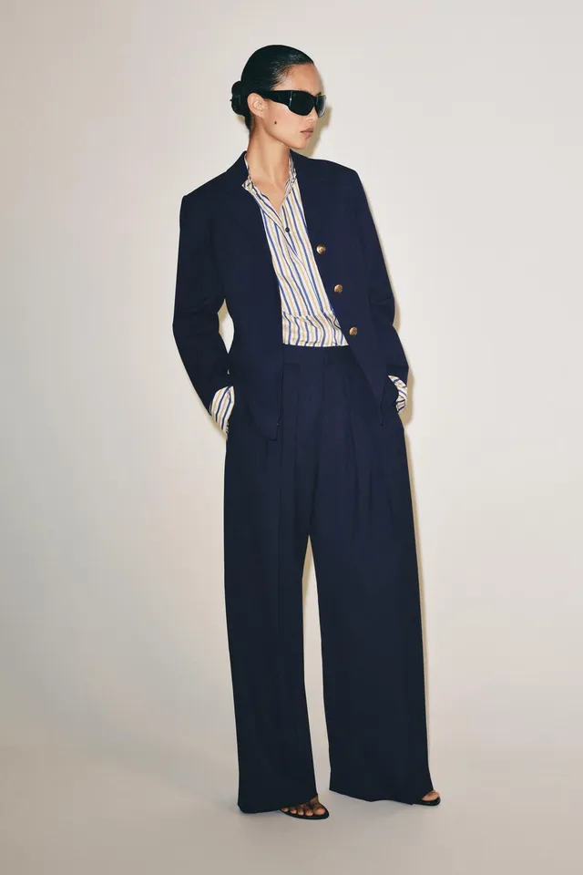 ZW COLLECTION PLEATED WIDE-LEG TROUSERS – صورة 4