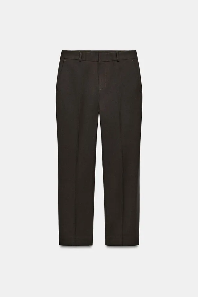 LOW-RISE CROPPED TROUSERS – image 5