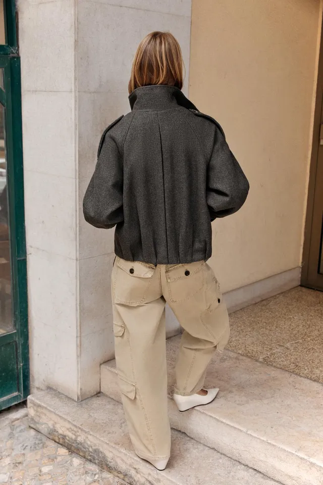 TAB DETAIL BOMBER JACKET – image 4
