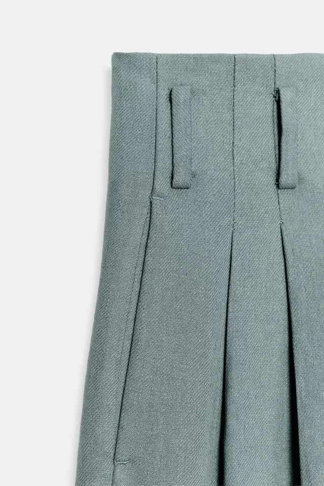 ZW COLLECTION LINEN BLEND PLEATED TROUSERS – صورة 10