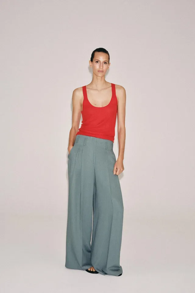 ZW COLLECTION LINEN BLEND PLEATED TROUSERS – صورة 6