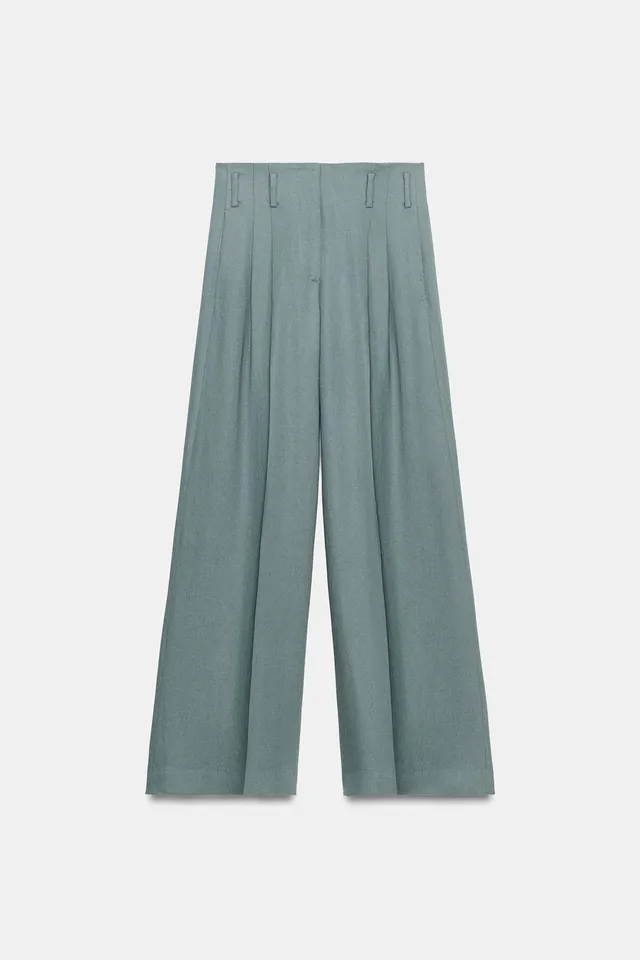 ZW COLLECTION LINEN BLEND PLEATED TROUSERS – صورة 8