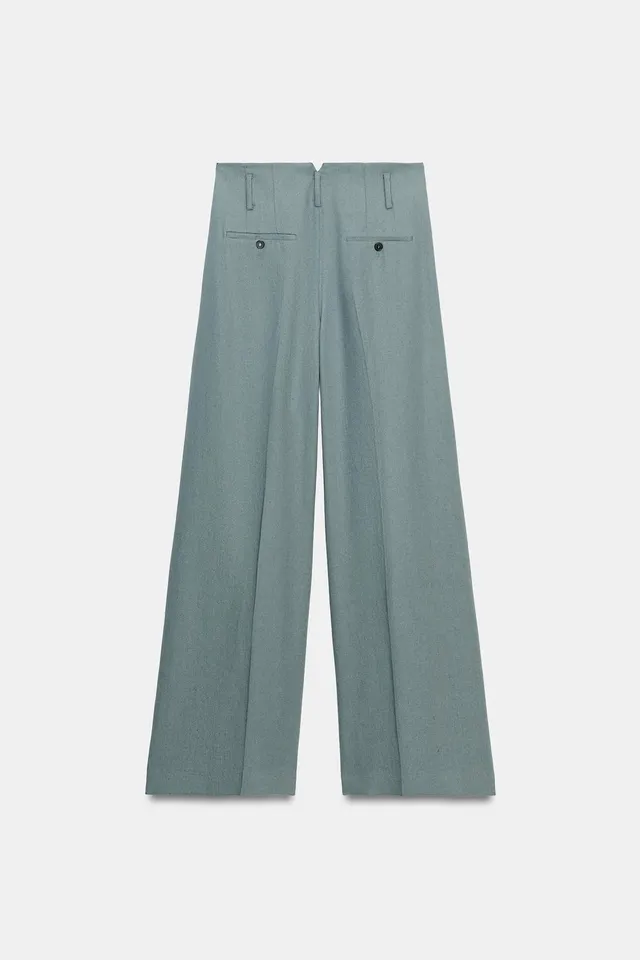 ZW COLLECTION LINEN BLEND PLEATED TROUSERS – صورة 9