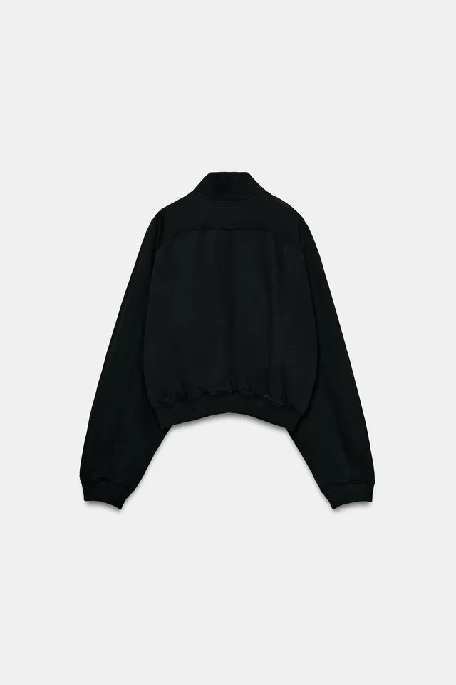BOMBER JACKET WITH ASYMMETRIC HEM – image 5