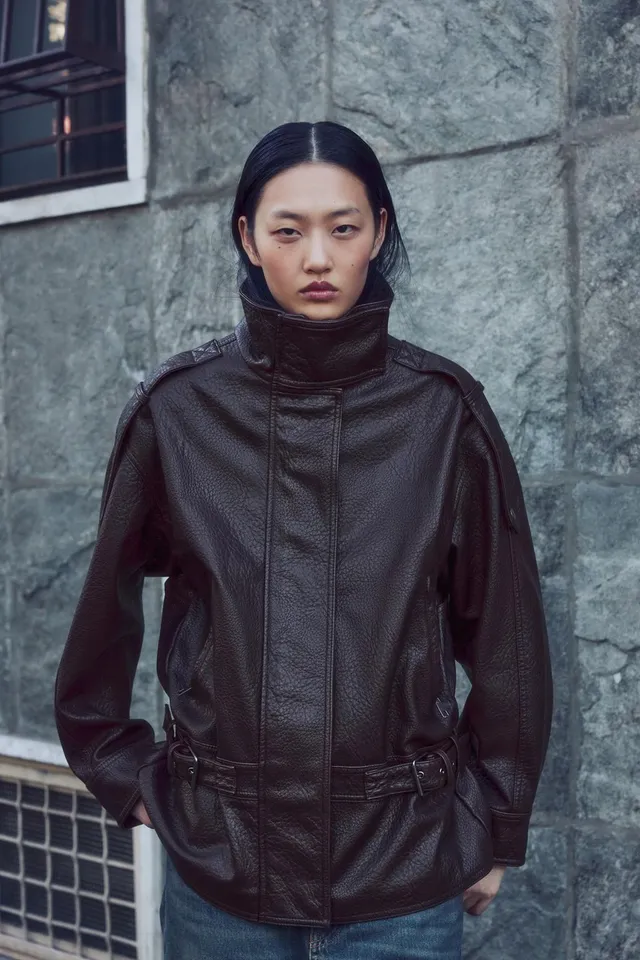 ZW COLLECTION LEATHER EFFECT BIKER JACKET – image 2