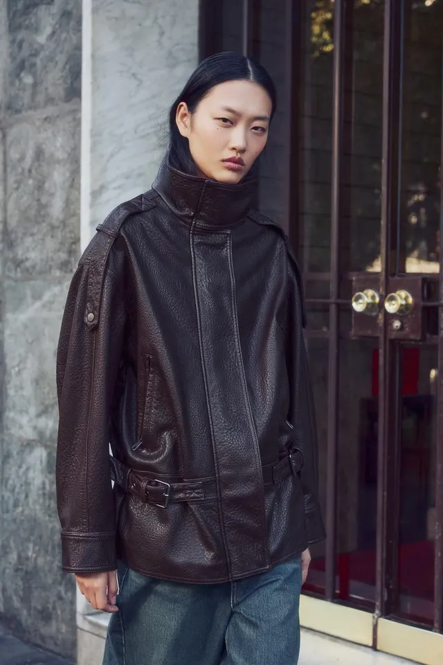 ZW COLLECTION LEATHER EFFECT BIKER JACKET – image 3