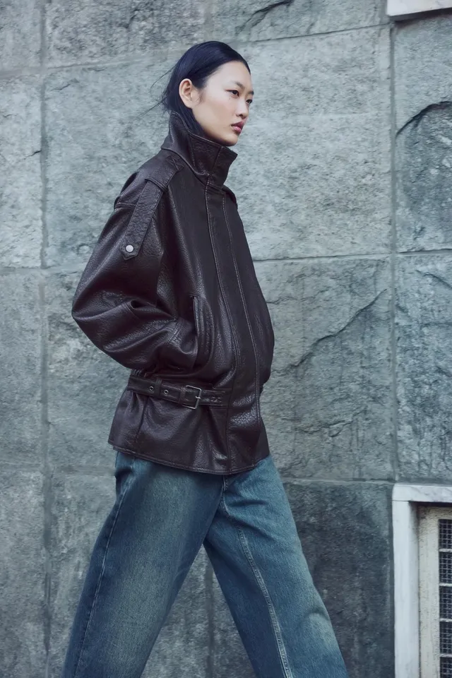 ZW COLLECTION LEATHER EFFECT BIKER JACKET – image 6
