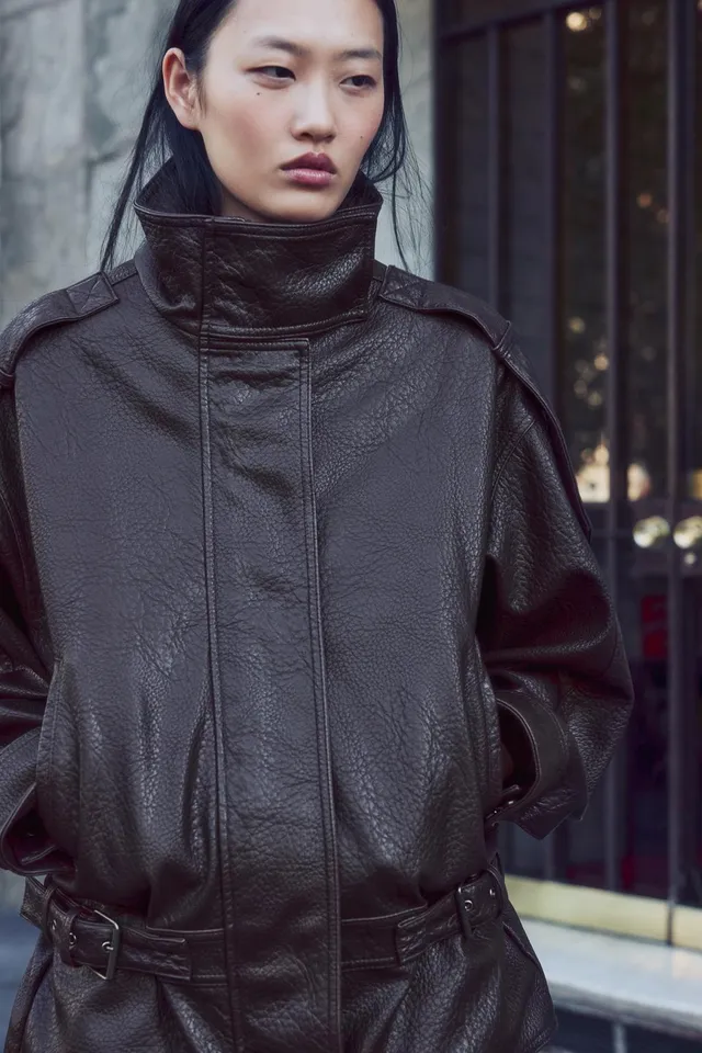 ZW COLLECTION LEATHER EFFECT BIKER JACKET – image 8
