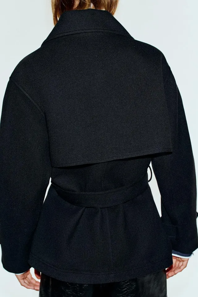 DOUBLE-BREASTED BELTED COAT – image 6