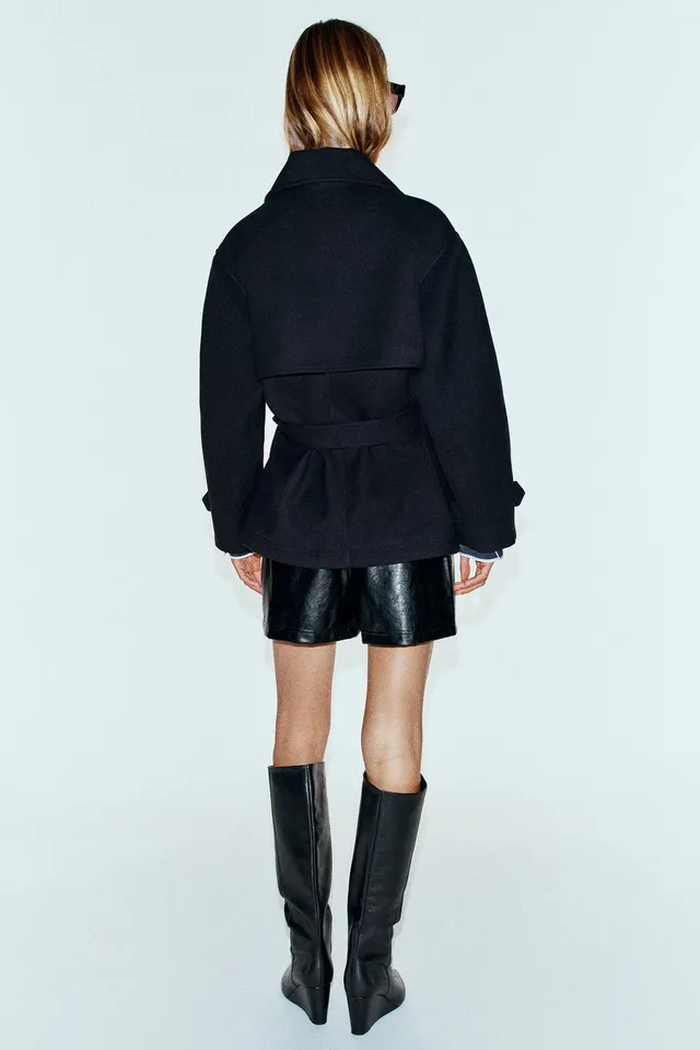 DOUBLE-BREASTED BELTED COAT – image 7