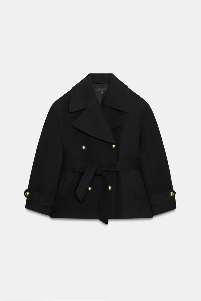 DOUBLE-BREASTED BELTED COAT – image 9