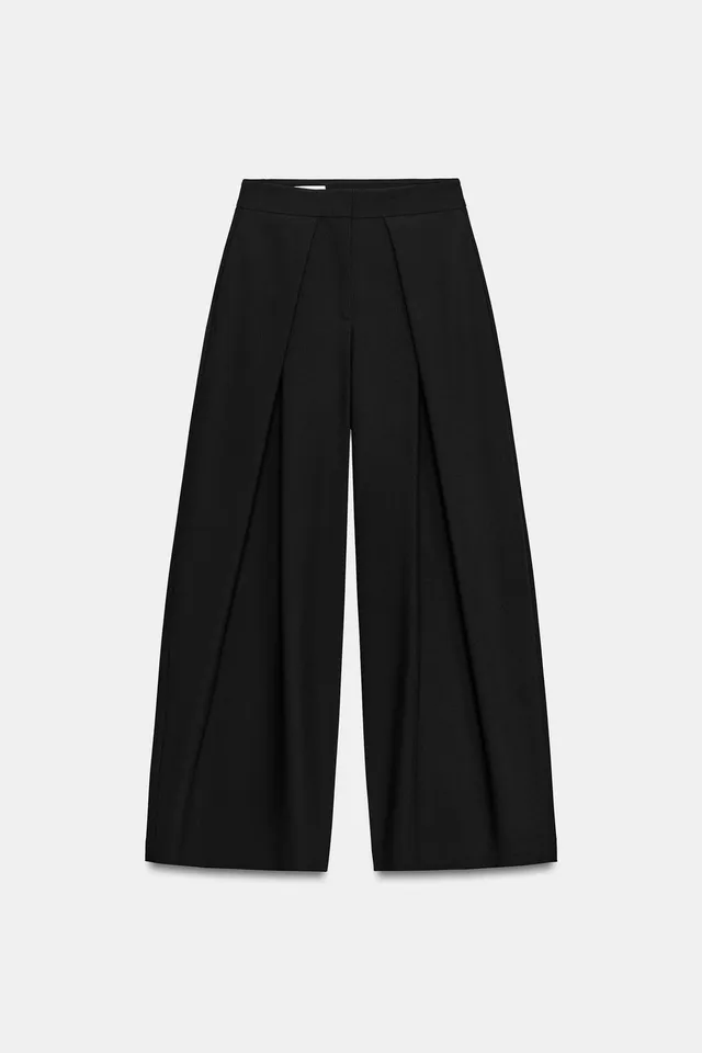 PLEATED WIDE-LEG TROUSERS – صورة 6
