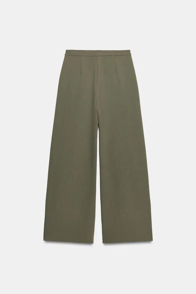 PLEATED WIDE-LEG TROUSERS – image 8