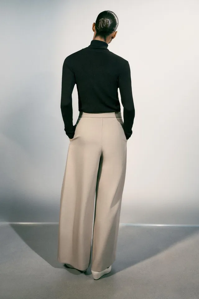 PLEATED WIDE-LEG TROUSERS – image 6