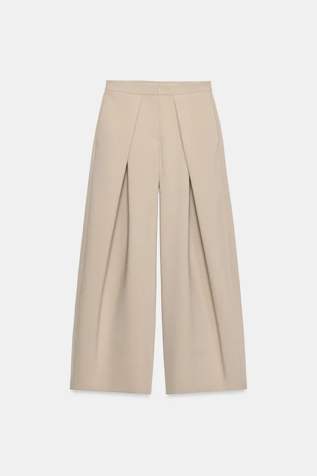 PLEATED WIDE-LEG TROUSERS – image 8
