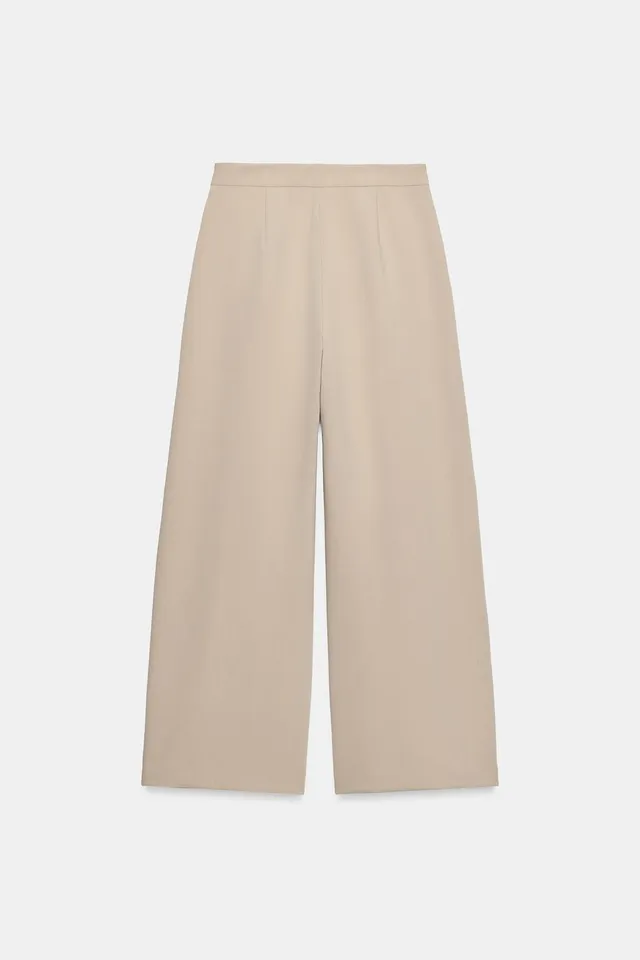 PLEATED WIDE-LEG TROUSERS – image 9