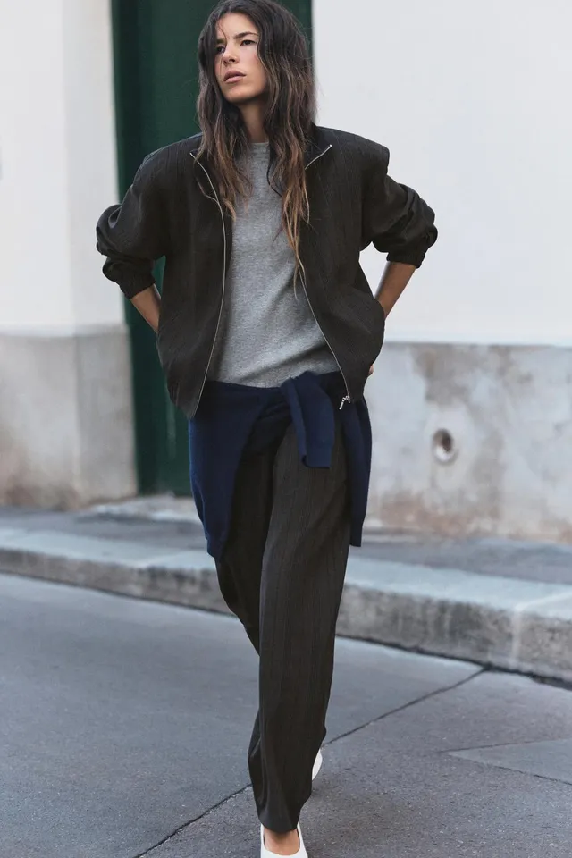 CHECK BOMBER JACKET