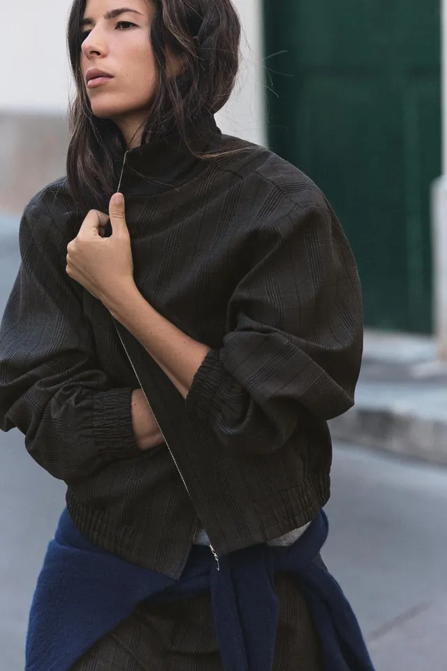 CHECK BOMBER JACKET – صورة 2